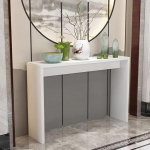 Schmales Regal, Konsolentisch Schmal 2,5 cm Dick, Spanplatte aus Massivholz, Wohnzimmer, Eingang, Flur(White,120x30x80cm/47x12x31in)