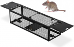 Relaxdays Live Trap for Mice, Animal Friendly, Reusable, Cage Trap, HBT 11 x 39 x 12.5 cm, Animal Trap, Black