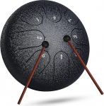 INMAKER Tongue Drum, 6 Inch 8 Voice Steel Tongue Drum with Drum Beaters, Music Book, Steel Tongue Drum for Adults, Children, Music Lessons, Yoga