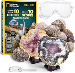 Blue Marble NATIONAL Geographic 10 Premium Break Up Geode - sisaldab prille ja statiivi - m&uuml;ndi eksperimentaalset komplekti, geoloogia kingitus lastele