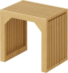 ROOMTEC Dining Bench, Wooden Bench for Entryway, Living Room, Kitchen and Bedroom, 18" (Natural, Small Bench)