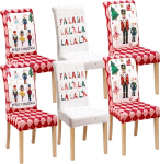 FuWeave 6 St&uuml;ck Winter Stuhlhussen Merry Christmas Stuhlhussen f&uuml;r Esszimmer Party K&uuml;che Esszimmer Bauernhof Dekoration