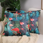 COFEDE 2 Pack veekindel v&auml;ljas padjakatted veekindel Scatter padjakatted v&auml;ljas diivan magamistuba pink visata padi kate 40x40cm n&auml;htamatu t&otilde;mblukuga (Flamingo)