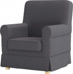 Duable Ektorp Jennylund asenduskate Custom Compatible with IKEA Jennylund Chair Sofa Slipcover Replacement (Polyester Flax, Dark Grey)