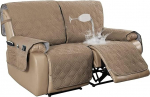 WJHDWYD Relax-Liegestuhlbezug, wasserdichter Liegesofabezug, Rutschfester Antifouling-Sessel-Sofa-Schutzbezug for Sofaschutz(Taupe,2 posti)