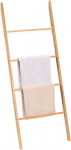 Navaris Towel Ladder Wooden Bamboo Ladder - Bamboo Ladder for Towels Clothing Accessories - Robust Wooden Ladder for Bathroom Wardrobe Bedroom - 4 Rungs