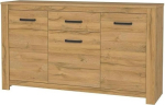 FORTE Havana kapp 3 ukse ja 1 sahtliga, komposiitpuit, antiikne tammepuit, 62 x 95,7 x 161,4 cm