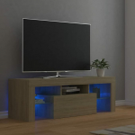 TV kapp LED tuledega, Sonoma tammepuust, 120 x 35 x 40 cm, meelelahutuskeskuse kapp, TV kapp, HiFi kapp, Stereokapp, TV kapp, elutoa m&ouml;&ouml;bel, kodu, siseruumide hoiukapp.