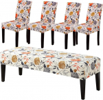 CRFATOP s&ouml;&ouml;gitooli katete komplekt 4 toolikattega pingi s&ouml;&ouml;gitooli kate polsterdatud pingi kattekattega hotelli tseremoonia bankett pulmapeo 19