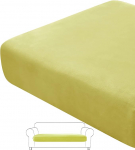 UNBBRRL diivanil istmepatjade katted, diivanipadjad Slipcovers Set, Stretch Velvet, libisemisvastane diivanipadi katted asenduskaitsja individuaalsete padjade jaoks (kollane, Chaise Longue)