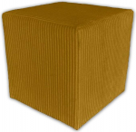Cube Pouf Stool, Mustard Yellow Poof Footstool, Velvet Stool for Living Room, Bedroom and Hallway, Upholstered Ottoman, Padded Seat Pouf v&otilde;i Seat Cube for Sofa or Armchair