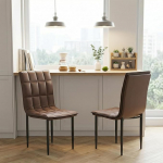 S&ouml;&ouml;gitoa toolid, komplekt 2, PU nahast polsterdatud kontoritoolid metallist jalgadega, kaasaegsed aktsenttoolid, meigilaudade toolid - sobib ka k&ouml;&ouml;gitooliks ja ergonoomiliseks tugitooliks, sobib ka kasutamiseks