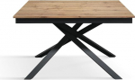 PAZZO DESIGN Marisa pikendatav laud Rustic Oak Black Legs Kitchen Living Room Table Made in Italy 120 x 80 x 76 cm
