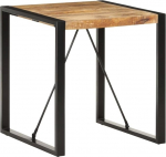 vidaXL Rough Mango Wood Solid Dining Table Industrial Style Vintage Charm K&ouml;&ouml;gilaua Bistro laud S&ouml;&ouml;gitoa laud 70 x 70 x 75 cm