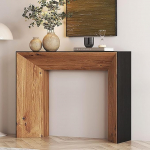 Farmhouse Konsolentisch Im Mid-Century Stil, Schmaler Eingangstisch Holz F&uuml;r Wohnzimmer Diele, Industrie Couchtisch Hinter Sofa Als Flurtisch