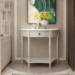 &Otilde;huke konsoollaud esikusse ja esikusse, riiul diivani taga, marmorist peegli vitriinkapp, kaasaegne sissep&auml;&auml;sulaud, poolkuu konsoollaud sahtliga - sileda sissep&auml;&auml;suga