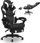 RESPAWN 110 Ergonoomiline m&auml;ngutool koos jalatoega, lamamistool, v&otilde;idus&otilde;idu stiilis, k&otilde;rge seljatugi, PC arvutilaua, kontoritool, 360&deg; p&ouml;&ouml;ramine, reguleeritav nimmetugi, peatoe pehmendus