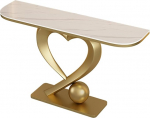 Industrieller Konsolentisch f&uuml;r den Eingangsbereich, moderner Sofatisch, Langer Akzenttisch f&uuml;r Flur und Wohnzimmer, stilvolles Gold-Finish, 150 cm, perfekt f&uuml;r die Inneneinrichtung