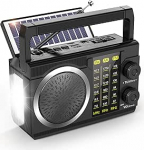 PRUNUS J-135 AM/FM/SW p&auml;ikeseraadio 1800 mAh akuga v&otilde;i AA patareiga, nostalgiline raadio Bluetooth 6.0/USB/TF-kaardiga m&auml;ngimine. Kohverraadio transistorraadio telkimiseks, h&auml;daolukordadeks ja