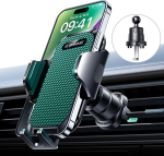 VANMASS mobiiltelefoni hoidja auto [2025 Upgrade pommikindel ventilatsioonikonks] hoidja ventilatsiooniklamber auto mobiiltelefoni hoidja 360&deg; p&ouml;&ouml;ratav s&otilde;jalise kaitse auto kinnitus mobiiltelefoni iPhone 16 Pro jaoks