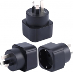 Euroopa ja Austraalia/Uus-Meremaa pistikupesa adapter, ELi pistikupesa t&uuml;&uuml;p C/E/F, sobib AU pistikupessa, Euroopa/Saksa/Prantsusmaa pistikupesa ja AUS/Uus-Meremaa reisipistikupesa konverter (3 tk)