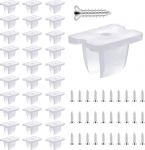 30 tk Light Strip Clips Veekindel LED Strip Mounting Clips Holder Strip Light Brackets koos kruvidega Sobib 5mm kuni 6mm Silikoonist LED Strip Light (L&auml;bipaistev)