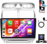 2G + 64G traadita Carplay Android autoradio 2 DIN Peugeot 307/307CC / 307SW 2002-2013 9-tolline puuteekraaniga autoraadio koos Androidi autonavigatsiooniga GPS WiFi Mirror Link Bluetooth FM/RDS USB/EQ/SWC Tagumine
