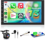 8 Core 6 + 128G: Hodozzy Carplay Android Car Radio 2 DIN navigatsiooniga 7-tolline IPS-ekraan, Auroradio Bluetooth Android Car/DSP/WiFi/RDS/FM/USB + tagurdamiskaamera