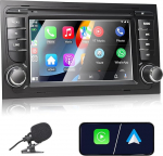 Liulbobu autoraadio Audi A4 S4 RS4 2002-2008 &uuml;hilduv traadita Apple Carplay & Android auto, 7-tolline raadio koos puuteekraaniga/Bluetooth/FM/AM/USB/DSP/RDS/peegel&uuml;hendusega