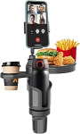 2025 Upgrade Car Cup Holder Tray, laiendatav auto toidulaud, multifunktsionaalne eemaldatav autotaldrik koos telefoni hoidjaga, reguleeritav tassihoidja auto teekonna jaoks Essentials