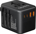 Maailma reisiadapter, universaalne reisipistikupesa adapter 2 USB C 2USB A ja 1AC universaalne adapter Dubai UK Jaapan Tai USA jaoks