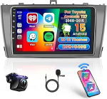 Hikity 2+64G autoraadio navigatsioonis&uuml;steem Toyota Avensis T27 2008-2015 koos traadita Carplay Android autode peeglilinkiga, 9-tolline puuteekraaniga raadio Android 15 WiFi GPS Bluetooth FM RDS EQ SWCga