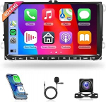4G + 64G juhtmevaba Carplay Android autoraadio VW Golf 5 6 Passat Polo Tiguan Touran Caddy Skoda Seat 9-tolline autoraadio koos Android auto GPS navigatsiooniga WiFi peeglilink Bluetooth FM/RDS/DAB/SWCga