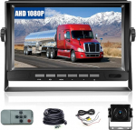 Tagantvaate kaamera komplekt 7-tollise LCD-monitori ja laia nurga tagurduskaameraga, IP69 veekindel, &ouml;ine n&auml;gemine 15 m kaabliga, matkaauto/haagissuvila/veoauto/haagis/buss/veoauto/p&otilde;llumajandus/raskeveokite jaoks.