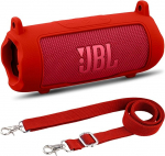 Khanka JBL Flip 7 Silikoonist &uuml;mbris koos eemaldatava &otilde;larihmaga, l&ouml;&ouml;gikindel pehme &uuml;mbris JBL Flip 7 kaasaskantavale Bluetooth-k&otilde;larile, ainult &uuml;mbris (punane)