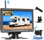 CAMECHO traadita tagurduskaamera IP68 veekindel &ouml;ise n&auml;gemise laia nurga kaamera 7-tollise HD monitoriga k&otilde;ikidele mudelitele, 12V-36V suure j&otilde;udlusega kiip tagurduskaamera tagurdusjoonega pimedas kohas