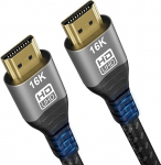 CAKOBLE HDMI 2.2 kaabel 2 m, 96 Gbps Ultra High-Speed, 16K @ 60Hz, 12K/10K @120Hz, 8K @ 240Hz, 4K @ 480Hz, eARC, HDR10+, Dolby Atmos/Vision, HDCP 2.3, HDMI 2.1 kaabli jaoks PS5, Xbox, Soundbar, Fire TV