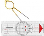 Liquidraw Portland 8-tolline kursus Plotter Navigatsioonijaguri komplekt Marine Sailing Nautical Protractor &Uuml;he k&auml;ega sirge jagur Solid Brass