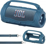 Silikoonist kaitsekott JBL Flip 7 k&otilde;laritele, l&ouml;&ouml;gikindel kandekott eemaldatava &otilde;larihma ja rihmaga, ainult kott, k&otilde;larid puuduvad (sinine)
