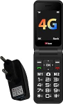TTfone TT760 klapptelefon 4G suurte nuppudega eakatele ja h&auml;daabinupuga - lukustamata p&otilde;hitelefon (must, koos laadijaga)