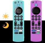 Silikoonist kaugjuhtimispuldi &uuml;mbris (1 tk, pimedas helendav) 4K Max (2. p&otilde;lvkond), Insignia, Pioneer, Omni (QLED) seeria jaoks koos paelaga (2 pakki)