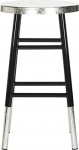 SAFA Livestock ANGELLO Painted Metal Bar Stool, Black/Silver, 34 x 34 x 60.96 cm