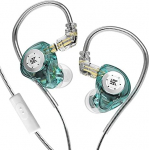 CCA KZ EDX Pro In-Ear Monitor k&otilde;rvaklapid Wired IEM k&otilde;rvaklapid Dual DD HiFi Stereo Sound k&otilde;rvaklapid M&uuml;ravastased k&otilde;rvaklapid Cyan koos mikrofoniga