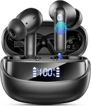 Bluetooth k&otilde;rvaklapid, 2026 k&otilde;rvaklapid juhtmevaba Bluetooth 5.4 HiFi Stereo, 50 tundi m&auml;nguaega k&otilde;rvaklappides 6 ENC m&uuml;ravastase mikrofoniga, IP7 veekindlad k&otilde;rvaklapid, juhtmevabad k&otilde;rvaklapid koos LED-iga