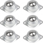 MOROBOR 6 t&uuml;kki s&uuml;sinikterasest rull-laagrid, &uuml;mmargune palli &uuml;lekande&uuml;ksus, universaalne p&ouml;&ouml;rlev pallirull konveierilindi, rull-laua, hammasratta jaoks