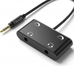 Cubilux 3,5 mm k&otilde;rvaklappide jaotur koos helitugevuse juhtimisega 1 meessoost 2 naissoost audioadapterile 2 inimesele