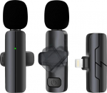 Professionaalne traadita Lavalier Lapel Microphone iPhone/iPadile - Mini Clip Microphone videosalvestuseks - Dual Lav Mic koos automaatse s&uuml;nkroniseerimisega YouTube/Podcast/Vlogimine/Intervjuude jaoks - Plug and Play
