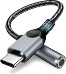 USB-C ja 3,5 mm k&otilde;rvaklapipesa adapter, Zooaux Type C ja AUX audio dongle kaabel, mis &uuml;hildub Pixel 4 3 2XL, Samsung Galaxy S20 Ultra Z Flip S20+ Note 10 Note 10+, iPad Proga
