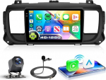 4G+128G Autoradio Android 15 f&uuml;r Peugeot Expert/Citro&euml;n Jumpy III/Toyota Proace 2016, 9'' Incell HD Touchscreen mit Drahtlos Carplay Android Auto GPS Wi-Fi USB Bluetooth FM RDS R&uuml;ckfahrkamera