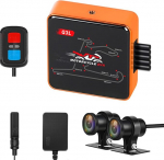 VSYSTO WiFi mootorratta Dash Cam veekindel GPS HD 1080P 140&deg; lainurk objektiiv Sonyimx307 ees ja taga kaamera parkimise kaitse Kiire video allalaadimine juhtmega kontroller